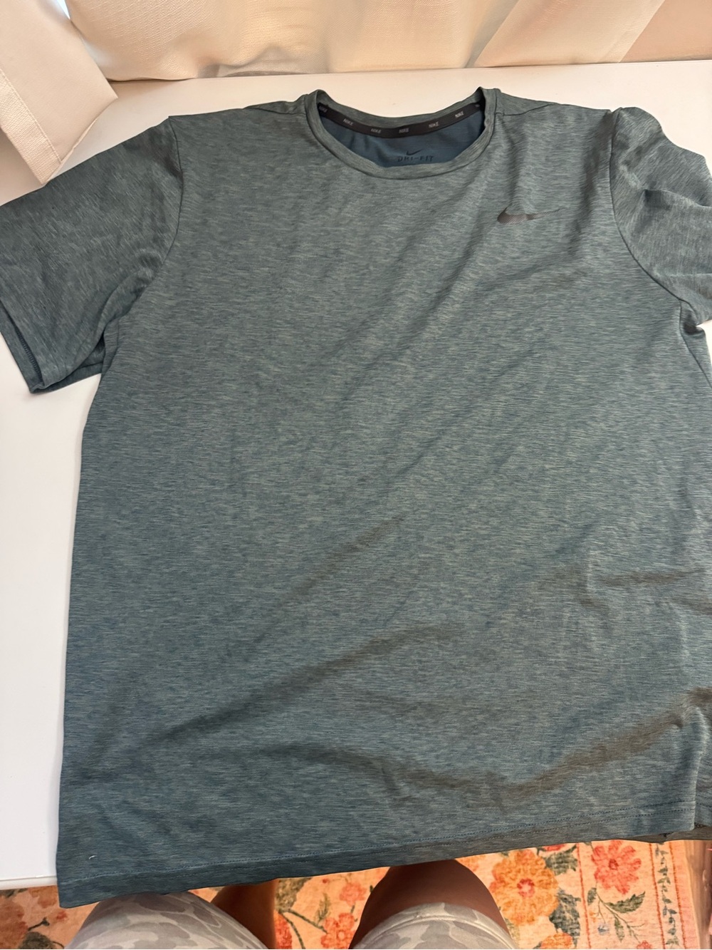 Nike Men’s Heathered Slate Green Short-Sleeve Performance Polo